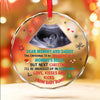 Custom Photo Next Christmas I'll Be Snuggled Up In Your Arms - Family Personalized Custom Circle Glass Ornament - Christmas Gift For Baby Kids, Newborn Baby