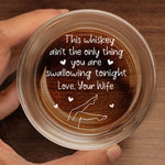Custom Name Naughty Whiskey Gifts for Couples - Personalized Engraving Whiskey Glass