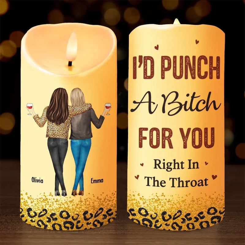 Custom Name Sassy Best Friend Gifts for Women - Personalized LED Candle