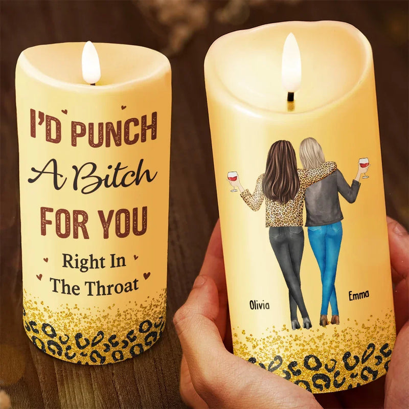 Having Fun Is The Best Way To Spend A Day - Bestie Personalized Custom LED Candle - Christmas Gift For Best Friends, BFF, Sisters