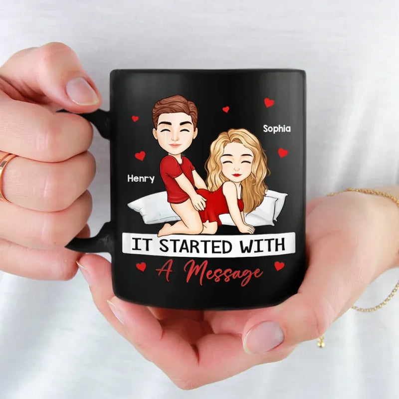 The Peanut Butter To My Jelly - Couple Personalized Custom Black Mug - Christmas Gift For Husband Wife, Anniversary