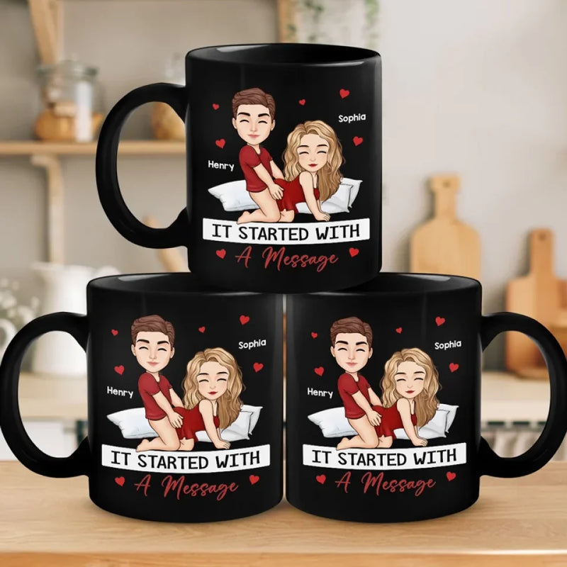 The Peanut Butter To My Jelly - Couple Personalized Custom Black Mug - Christmas Gift For Husband Wife, Anniversary