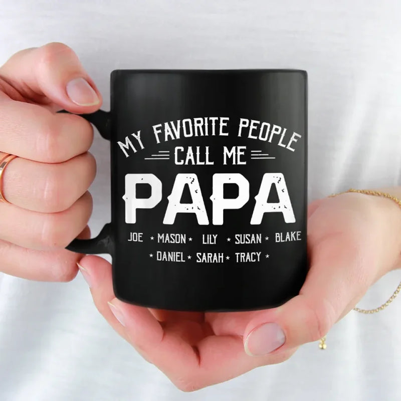 Custom Name Papa Gifts for Dad - Personalized Mugs