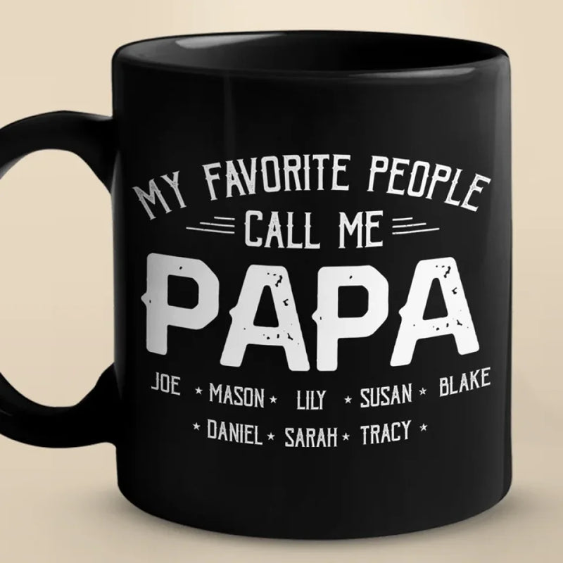 Custom Name Papa Gifts for Dad - Personalized Mugs
