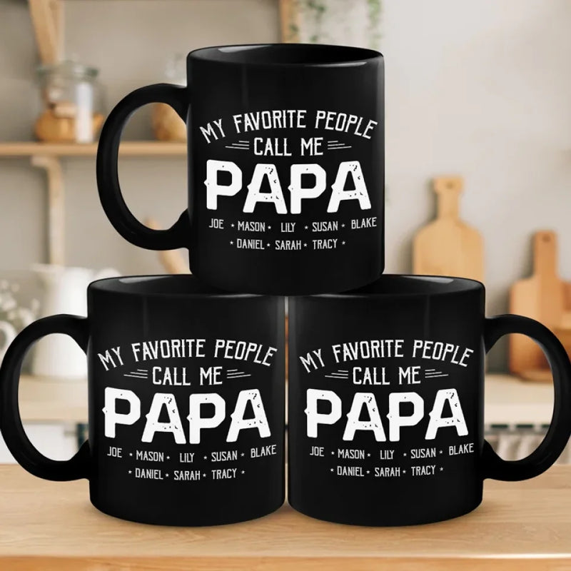 Custom Name Papa Gifts for Dad - Personalized Mugs
