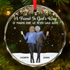 Friends Make The World Beautiful - Bestie Personalized Custom Circle Glass Ornament - Christmas Gift For Best Friends, BFF, Sisters