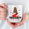 Our Love Is The Spark In Every Kiss - Couple Personalized Custom Mug - Christmas Gift For Husband Wife, Anniversary