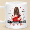 Our Love Is The Spark In Every Kiss - Couple Personalized Custom Mug - Christmas Gift For Husband Wife, Anniversary