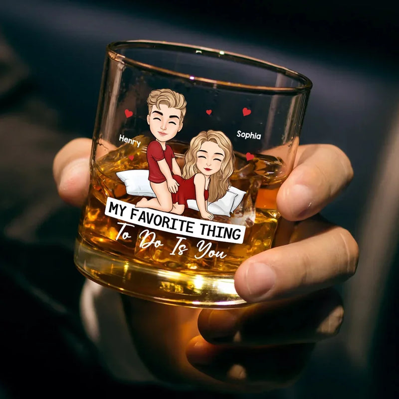 Custom Name Romantic Couple Gifts - Personalized Whiskey Glass
