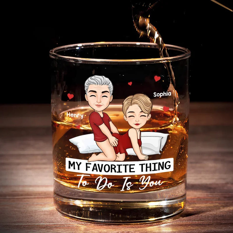 Custom Name Romantic Couple Gifts - Personalized Whiskey Glass