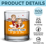 Custom Name Romantic Couple Gifts - Personalized Whiskey Glass