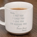Custom Name Romantic Love Gifts for Couples - Personalized Pottery Mug