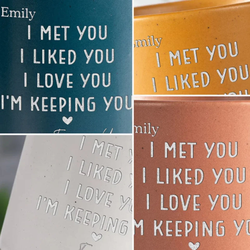 Custom Name Romantic Love Gifts for Couples - Personalized Pottery Mug