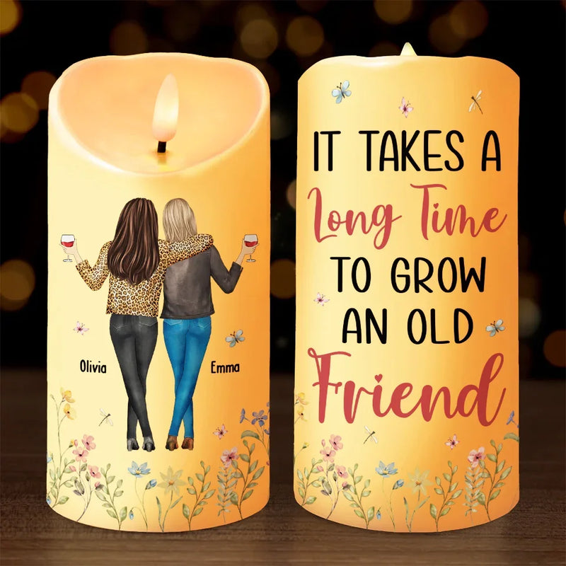 Custom Name Best Friend Gifts for Women - Personalized LED Candle