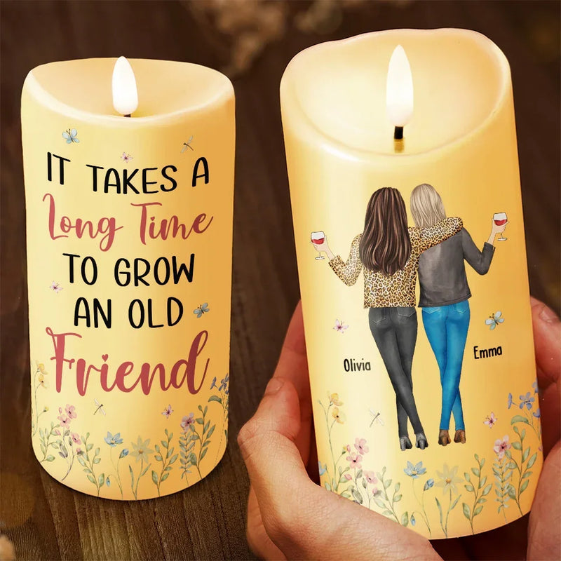 Custom Name Best Friend Gifts for Women - Personalized LED Candle