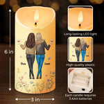 Custom Name Best Friend Gifts for Women - Personalized LED Candle