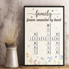 Forever Connected By Heart - Family Personalized Custom Vertical Poster - Gift For Family Members, Siblings, Brothers, Sisters, Best Friends