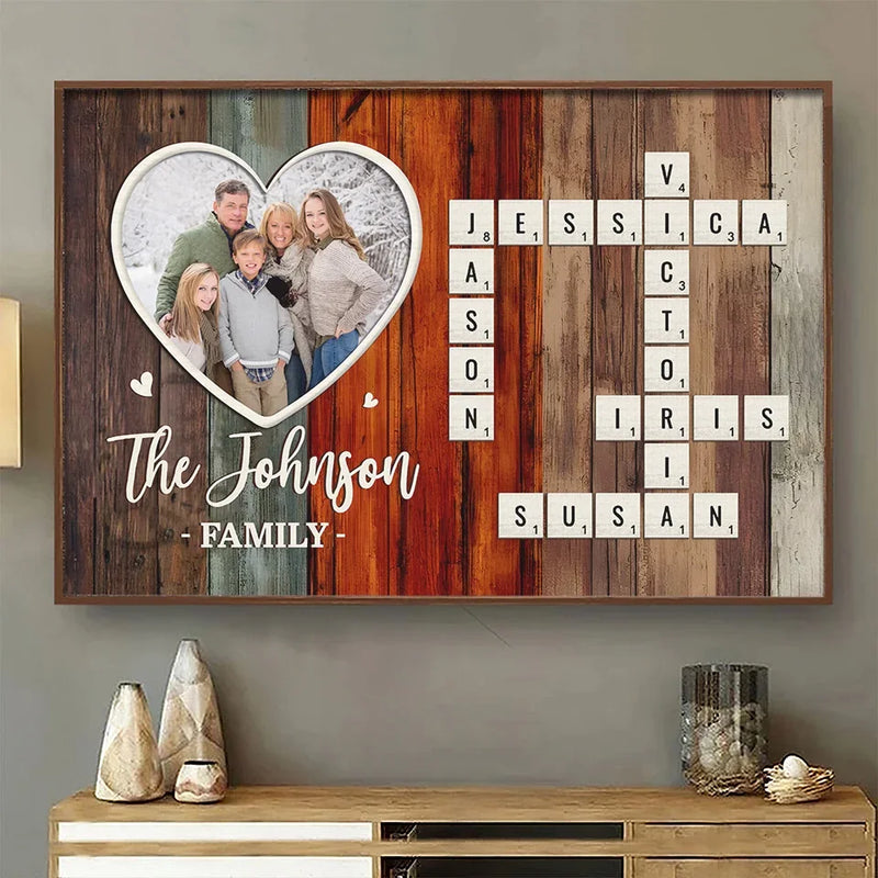 Custom Photo My Favorite People, My Forever Home - Family Personalized Custom Horizontal Poster - Christmas Gift For Family Members