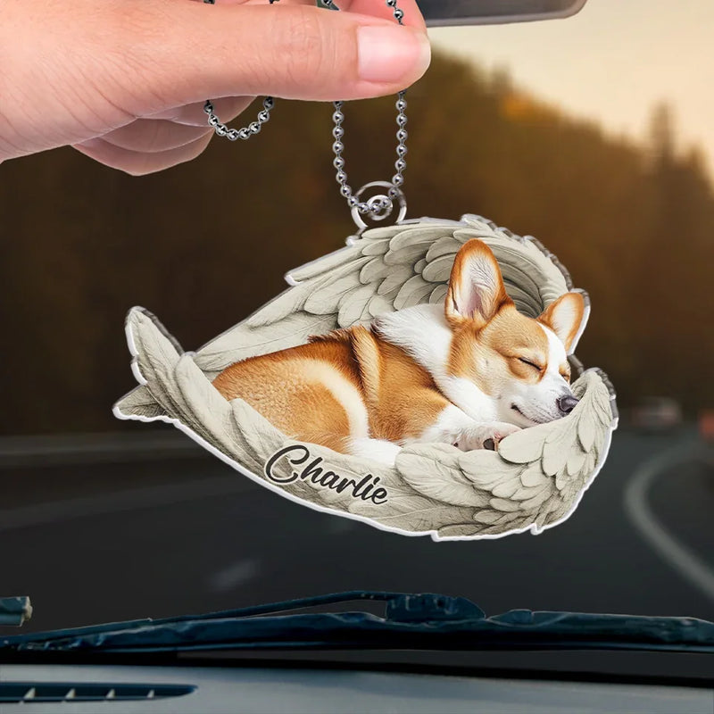 Custom Photo Pets Leave Paw Prints On Our Hearts - Memorial Personalized Custom Car Ornament - Acrylic Custom Shaped - Sympathy Gift For Pet Owners, Pet Lovers