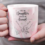Custom Name Daughter Gifts for Mothers - Personalized Marble Mug