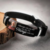 Custom Photo You Never Walk Alone - Memorial Personalized Custom Bracelet - Sympathy Gift For Family Members