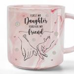 Custom Name Daughter Gifts for Mothers - Personalized Marble Mug