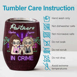 Custom Name Partners in Crime Gifts for Best Friends - Personalized Wine Tumbler
