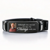 Custom Photo You Never Walk Alone - Memorial Personalized Custom Bracelet - Sympathy Gift For Family Members