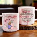 Custom Name Daughter Gifts from Mom - Personalized Marble Mug