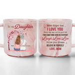 Custom Name Daughter Gifts from Mom - Personalized Marble Mug