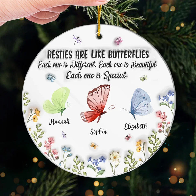 Better Together, Always And Forever - Bestie Personalized Custom 3D Inflated Effect Printed Ornament - Acrylic Custom Shaped - Gift For Best Friends, BFF, Sisters