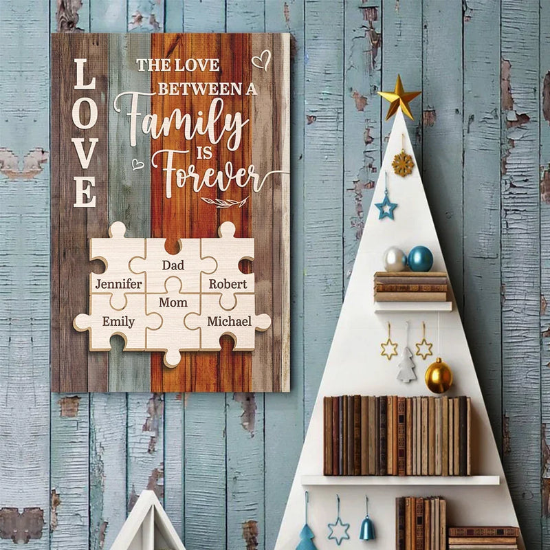 Custom Name Family Love Gifts for Families - Personalized Poster