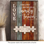 Custom Name Family Love Gifts for Families - Personalized Poster