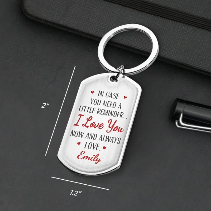 Custom Photo I Love You Now And Always - Couple Personalized Custom Keychain - Gift For Husband Wife, Anniversary