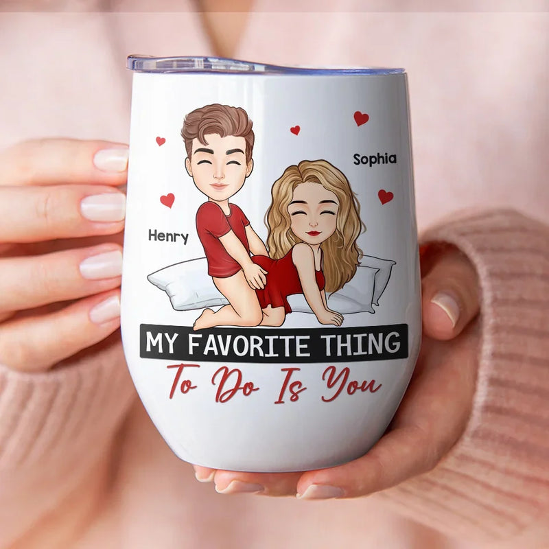 Custom Name Romantic Couple Gifts - Personalized Wine Tumbler