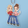 Friends Don’t Let Friends Do Silly Thing Alone - Bestie Personalized Custom Car Ornament - Acrylic Custom Shaped - Gift For Best Friends, BFF, Sisters