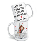 Custom Name Paris Couple Love Gifts - Personalized Mugs
