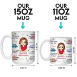 Custom Name Bad Bitch Affirmation Gifts for Women - Personalized Mugs