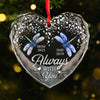 Your Life Was A Blessing, Your Memory A Treasure - Memorial Personalized Custom Heart Glass Ornament - Sympathy Gift For Family Members