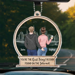 Custom Name Couple City Gifts - Personalized Car Ornament