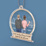 Custom Name Couple City Gifts - Personalized Car Ornament
