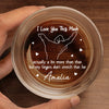 My Love Outgrows Every Boundary - Couple Personalized Custom Whiskey Glass - Gift For Husband Wife, Anniversary
