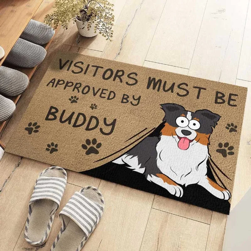 Custom Name Dog Welcome Gifts for Pet Lovers - Personalized Doormat
