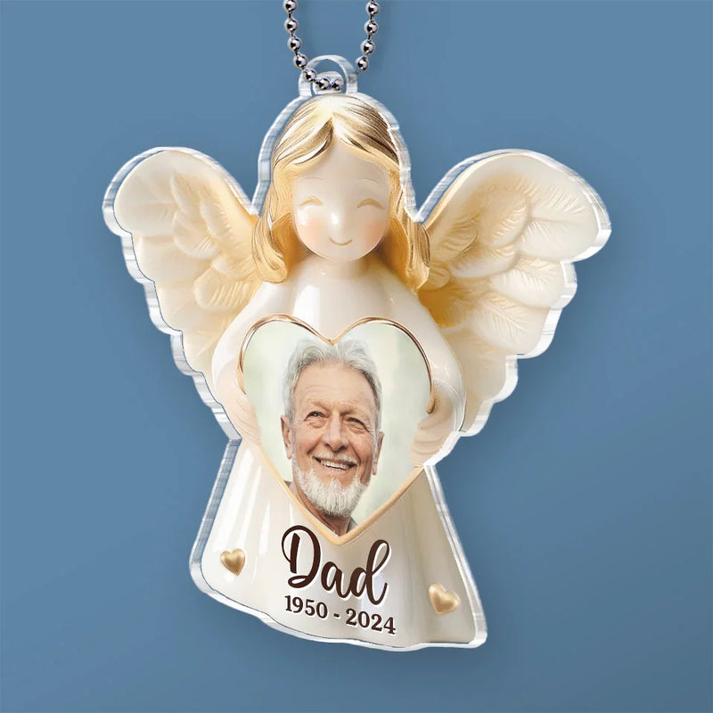Custom Photo Your Love Will Always Be Our Guide - Memorial Personalized Custom Car Ornament - Acrylic Custom Shaped - Sympathy Gift For Family Members