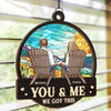 True Love Is Timeless - Couple Personalized Window Hanging Suncatcher - Gift For Husband Wife, Anniversary