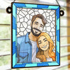 Custom Photo Better Together - Couple Personalized Window Hanging Suncatcher Ornament - Gift For Husband Wife, Anniversary