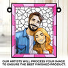 Custom Photo Better Together - Couple Personalized Window Hanging Suncatcher Ornament - Gift For Husband Wife, Anniversary