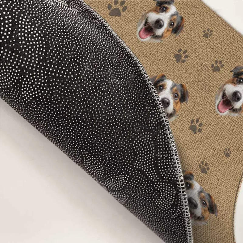 Custom Photo Little Paws, Big Dreams - Dog & Cat Personalized Custom Home Decor Decorative Mat - House Warming Gift For Pet Owners, Pet Lovers