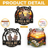 Endless Love Knows No Bounds - Couple Personalized Window Hanging Suncatcher Ornament - Gift For Husband Wife, Anniversary