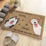 Custom Pet Name Funny Welcome Decor - Personalized Doormat